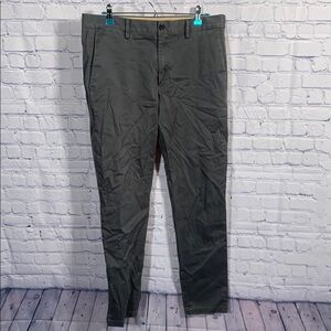 Banana Republic Mens Slim Fit Chino Pants Gray Sz 34x34 Business Casual